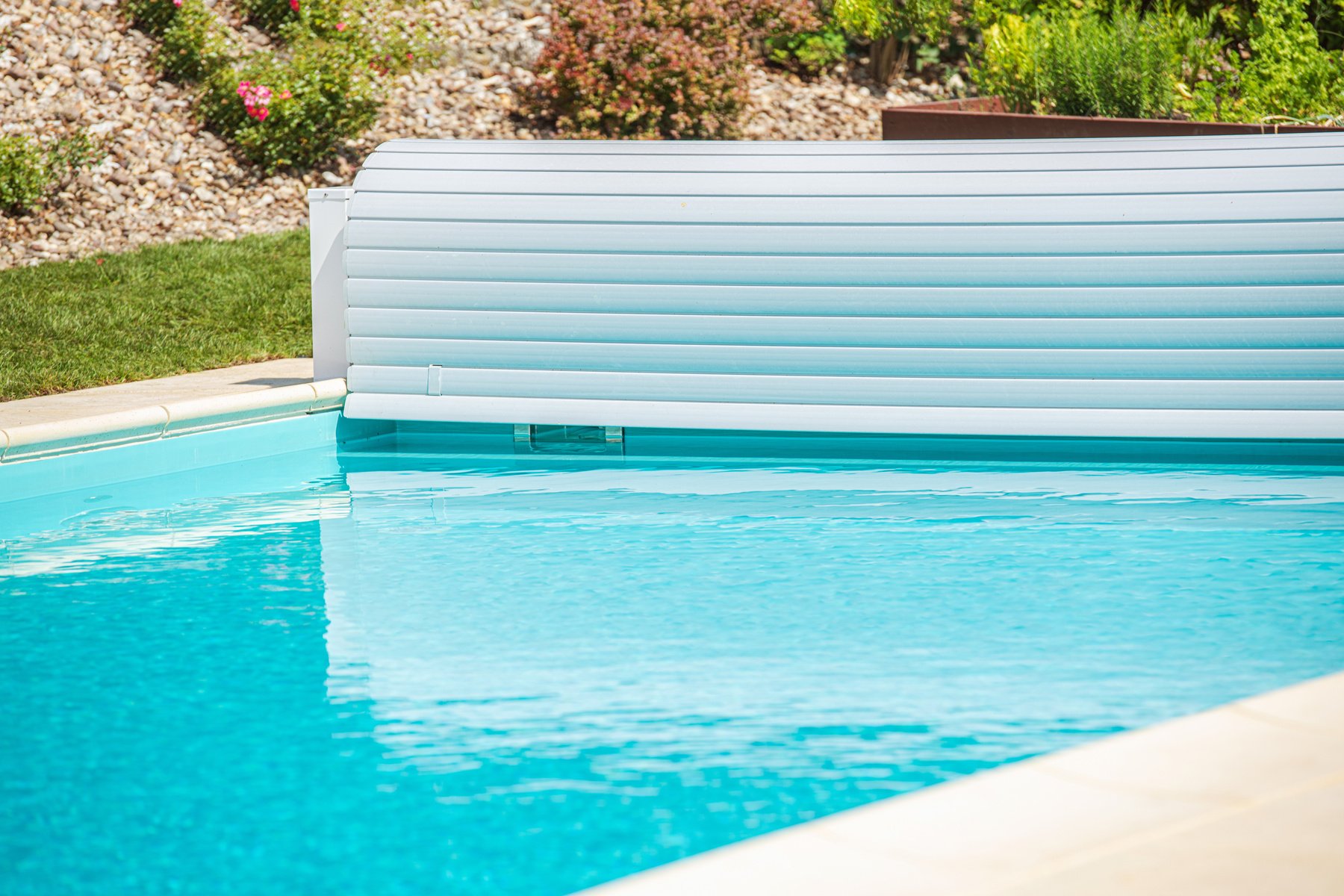 Swimming Pool with Solar Cover